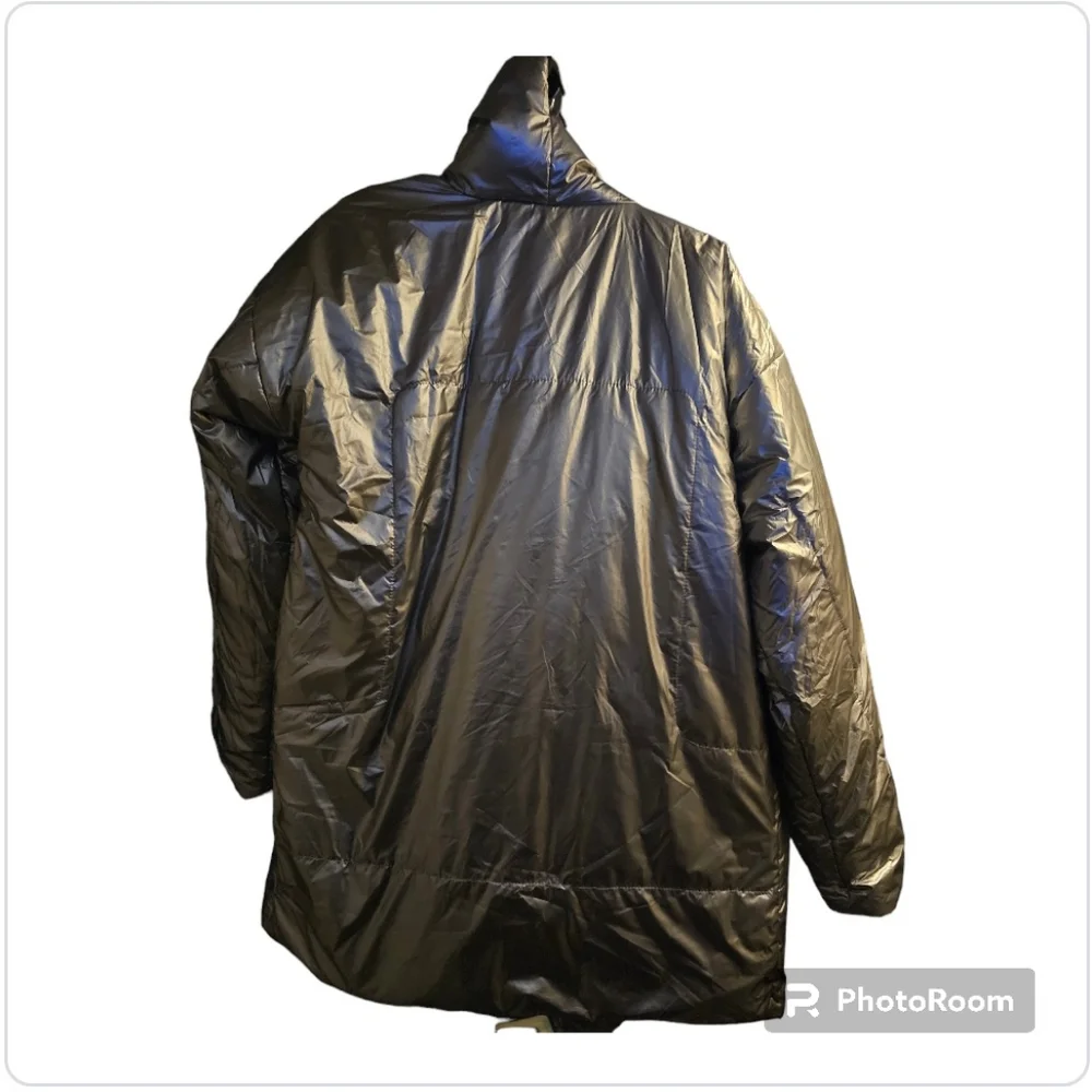 Sold out Silver Norma Kamali Sleeping Bag coat S/M - Picture 3 of 4